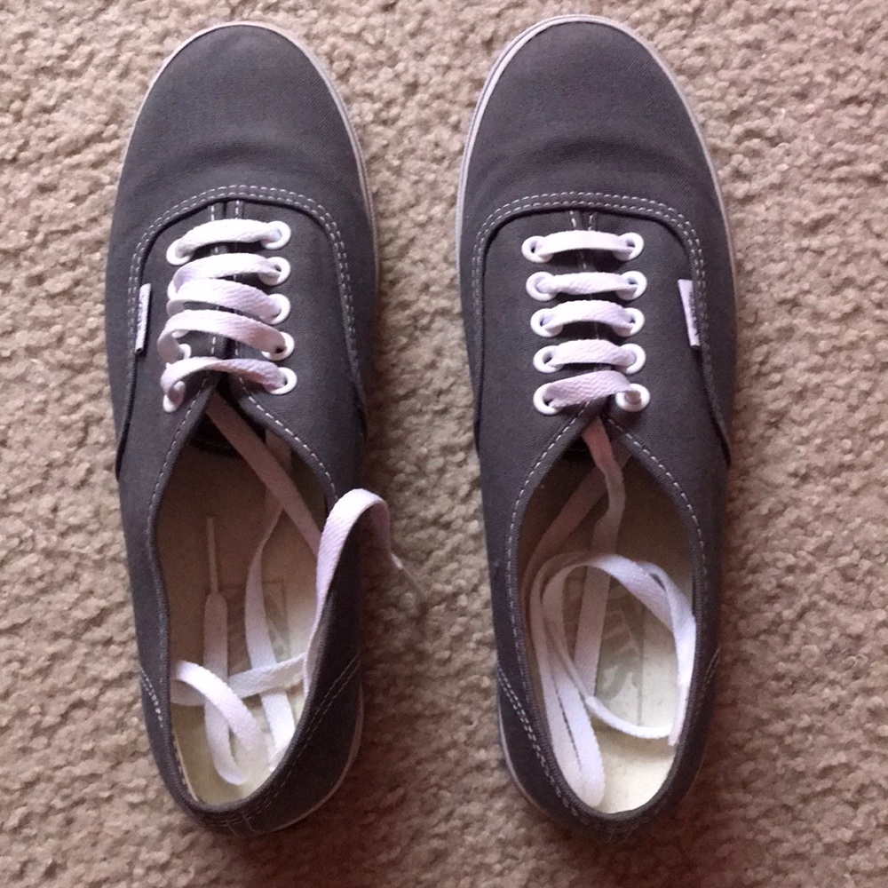 Grey lace up vans